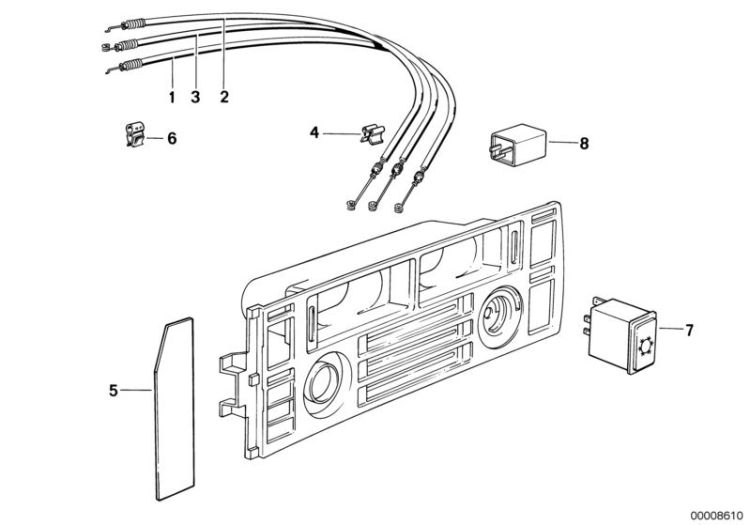 Bowden cable/switch air conditioning ->47195640095