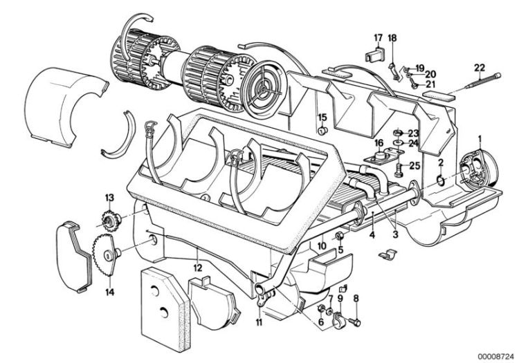 Heater radiator/mounting parts ->47151640241