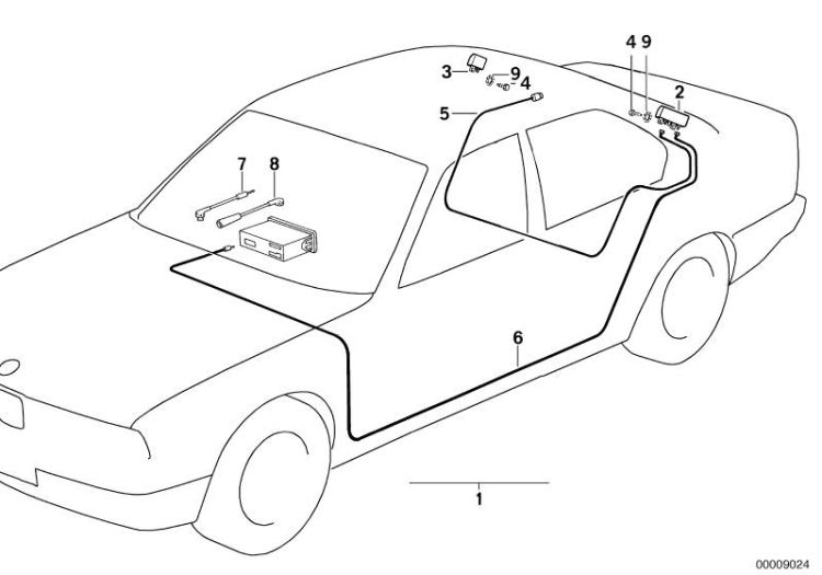 Single parts f rear window antenna ->47368650045