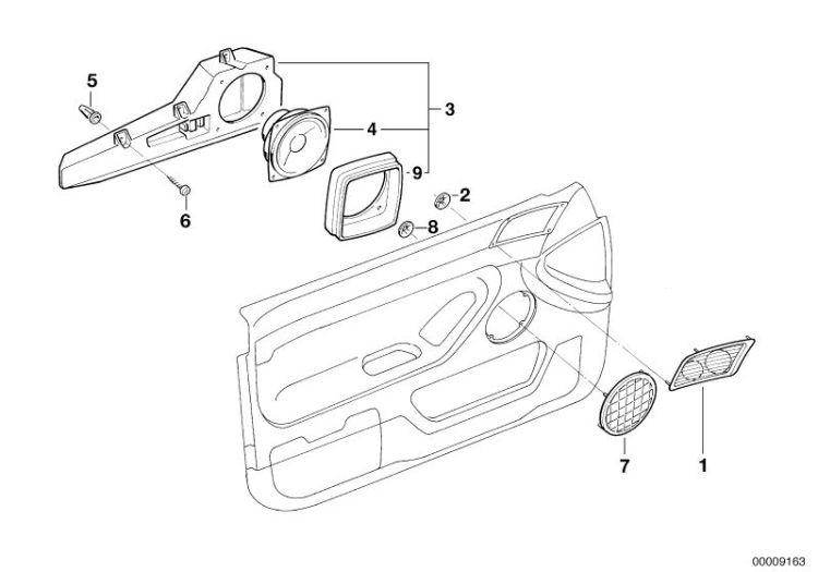 Einzelteile Tür vorne Stereo System ->47507650221