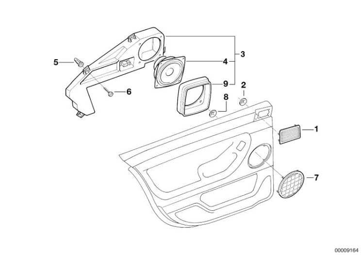 Einzelteile Tür hinten Stereo System ->47507650222