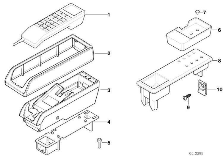 Single parts f centre console telephone ->47327840863