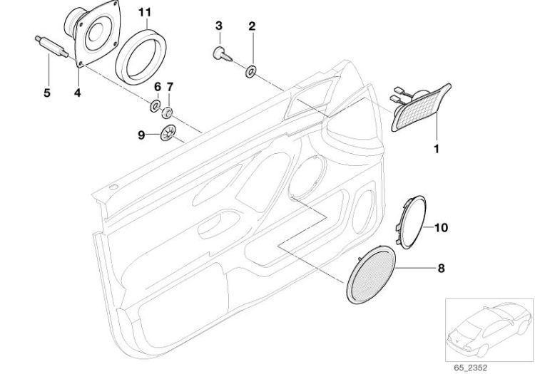 Einzelteile Lautsprecher Tür vorne ->47177620076