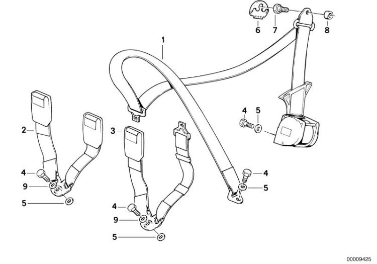 Safety belt rear ->47209720032