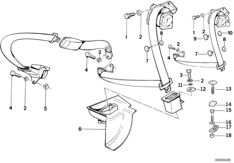 Sicherheitsgurt Anbauteile hinten ->47367720085
