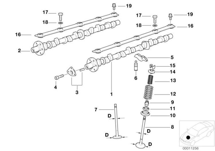 Ventilsteuerung-Nockenwelle/Schmierung ->