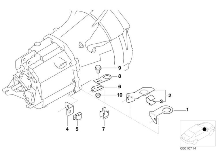 Gearbox parts - lambda probe holder ->47416231281