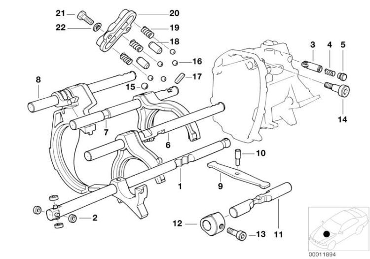 23311228386 Pin Manual Transmission Individual transmission parts BMW Z8 Roadster E52 E46 E36 E34 E39 Z3 E85 >11894<, Perno