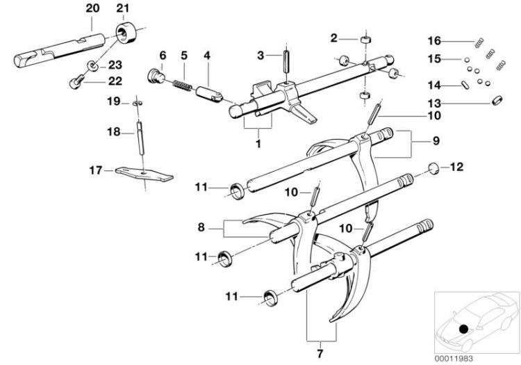 Getrag 260/5/50 inner gear shift parts ->47165230247