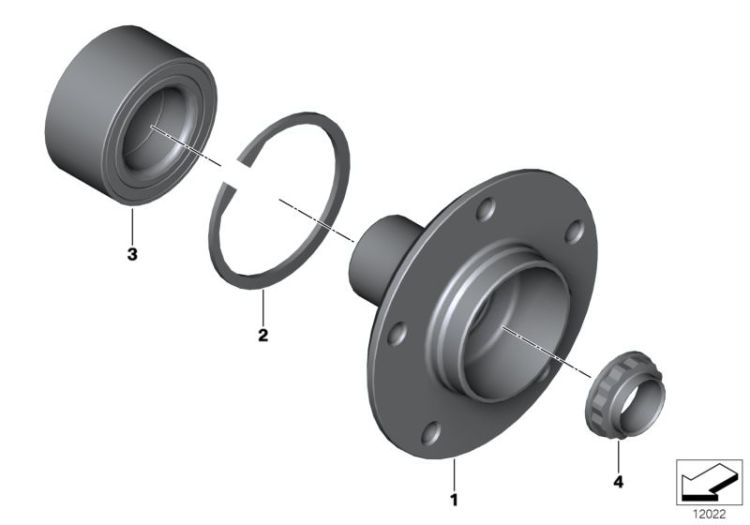 Side shaft/wheel bearings ->47606330838