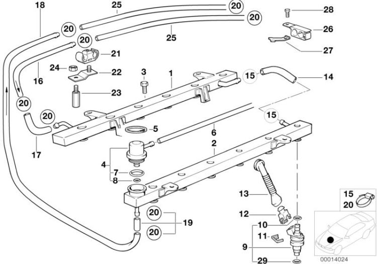 Valves/Pipes of fuel injection system ->1133223