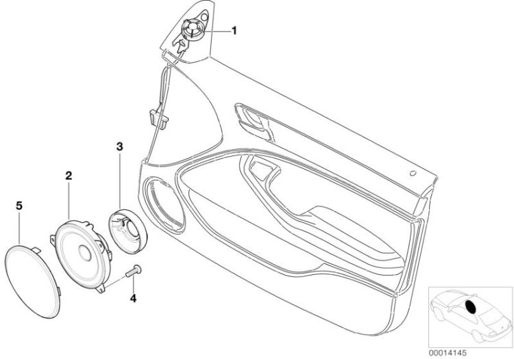 Single parts f front door stereo system ->47648514317