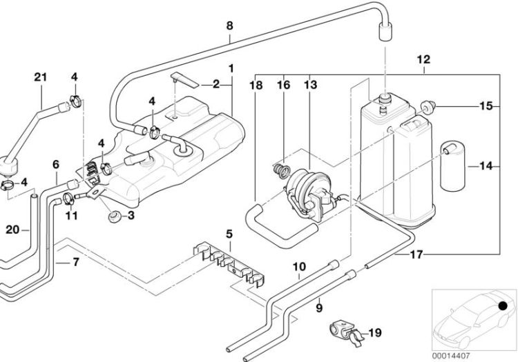 Ausgleichsbehälter/Aktivkohlefilter ->47507160195