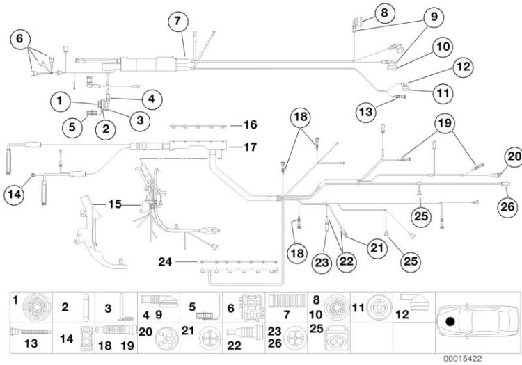 Plug terminal eingine wiring harness ->47348121592