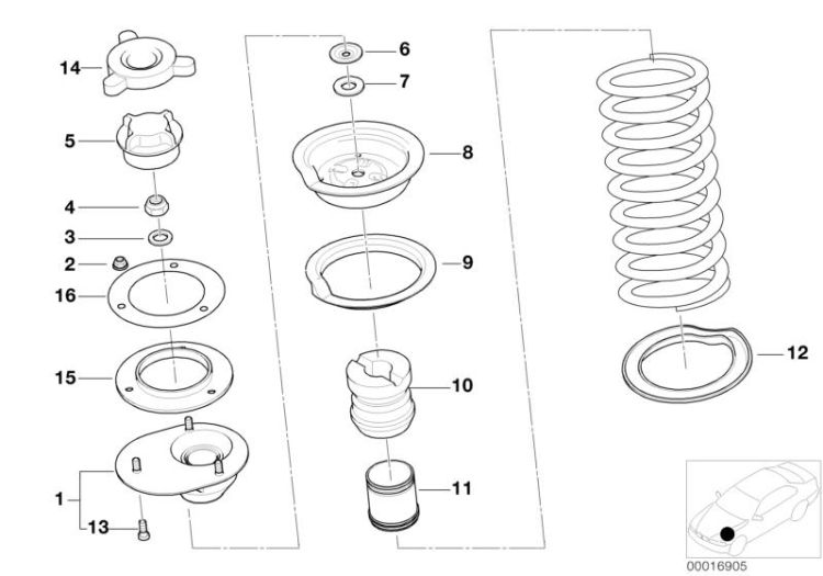 Guide support/spring pad/attaching parts ->47151310057