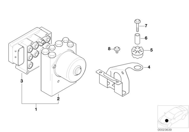 Hydroaggregat ASC/Steuergerät/Halterung ->47416342335