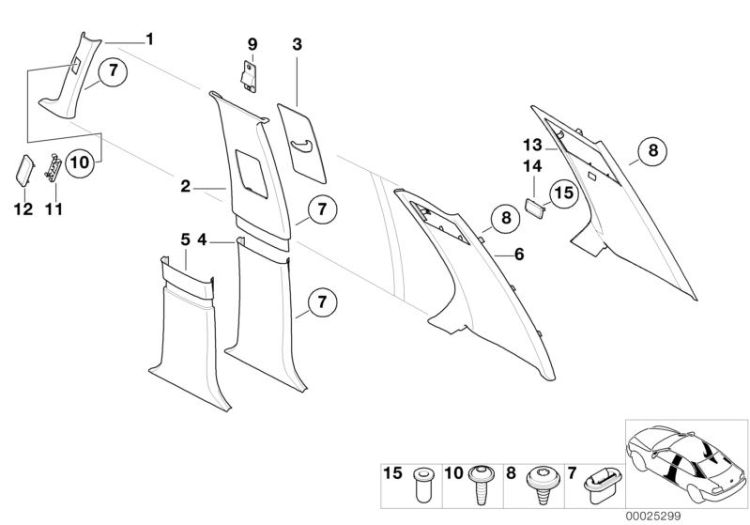 Trim panel A- / B- / C-Column ->47521512173