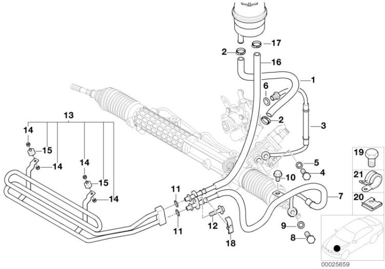Hydro steering-oil pipes ->900315