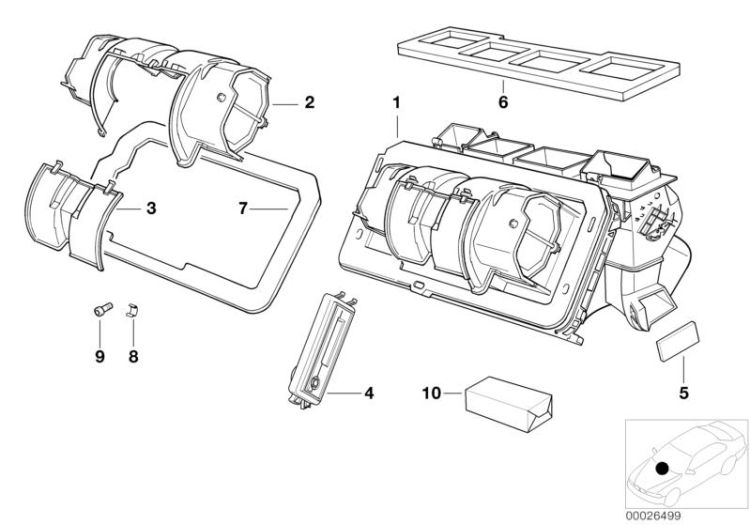 Gehäuse Heizung Siemens mit Mikrofilter ->47367640197