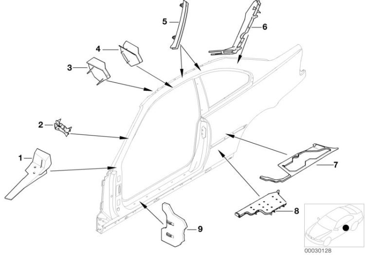 Cavity shielding, side frame ->47607411263