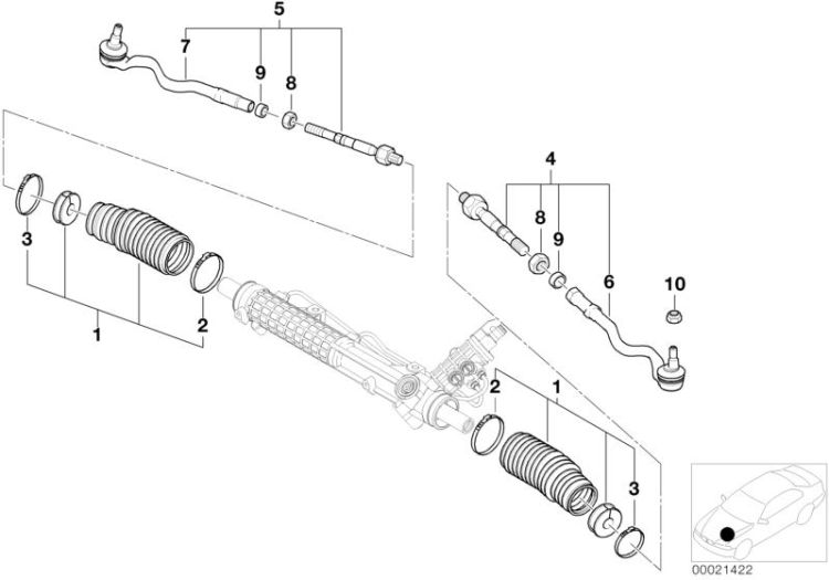 32106774321 Ball joint right Steering steering system connectors BMW 3er E90 32106751042 E46 >31702<, Aticulación esférica derecha