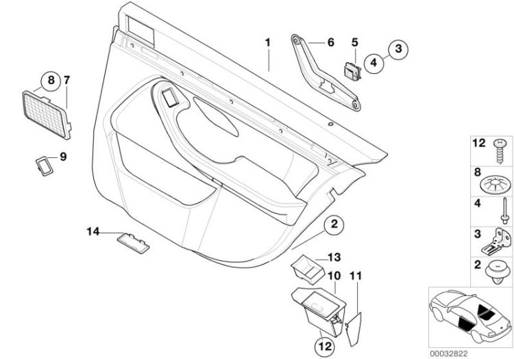 Türverkleidung Leder hinten-Seitenairbag ->47536513178