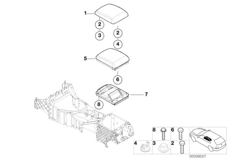 Armrest, centre console ->47738513755