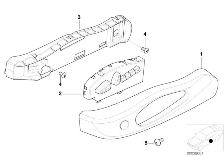 Single parts of front seat controls ->47600522575