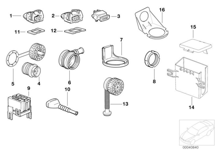 Garniture faisceau bobine D,allumage, numéro 13 dans l'illustration
