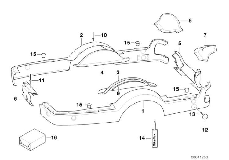 Trailer, individual parts, plastic parts ->908309