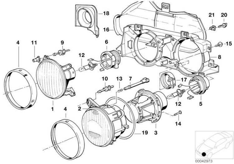 Einzelteile Ellipsoidscheinwerfer ->47250630047