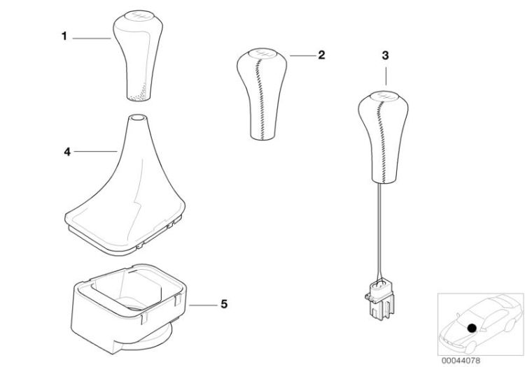 Gear shift knobs/shift lever coverings ->900315