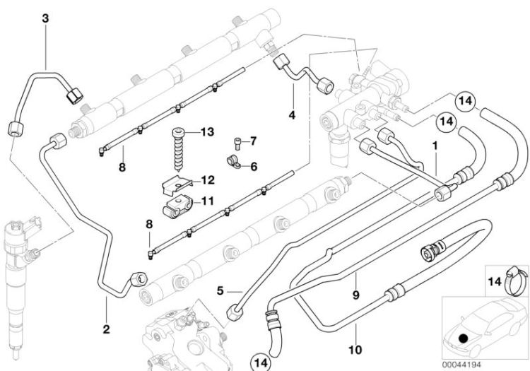 Fuel pipe, pressure accumulator ->47515130847