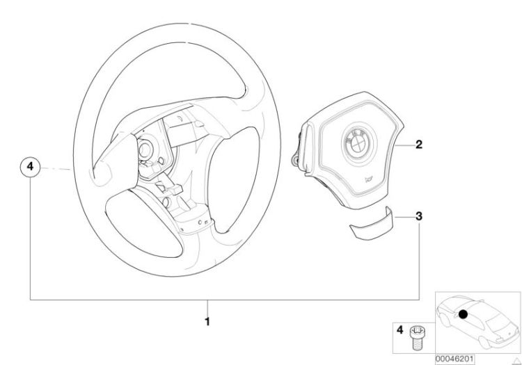 Airbag sports steering wheel ->47607032074