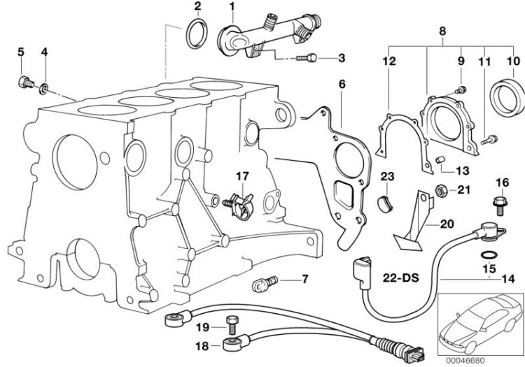 12141743476 O ring Engine Engine housing BMW Z8 Roadster E52 E36 Z3 >46680<, O-ring