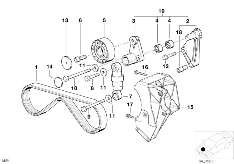 Air cond.compressor-supporting bracket ->