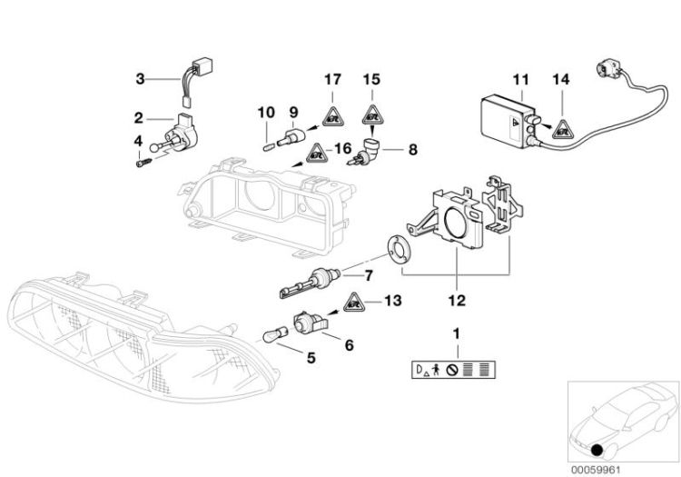 Einzelteile Scheinwerfer Xenon ->47536630319