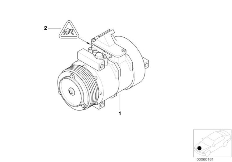 RP air conditioning compressor ->47750641346