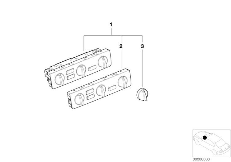 64116931839 Air Conditioning Control Heater and Air Conditioning Control BMW 3er E90 64116921845 E46 >61343<, Mando de climatizador