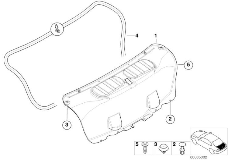 Trim panel, trunk lid ->47600411367