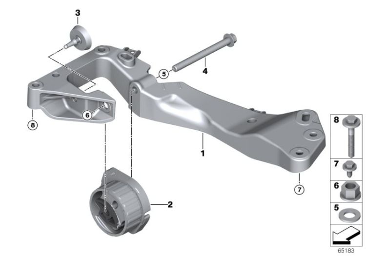 Gearbox suspension, 4-wheel drive ->47331240694