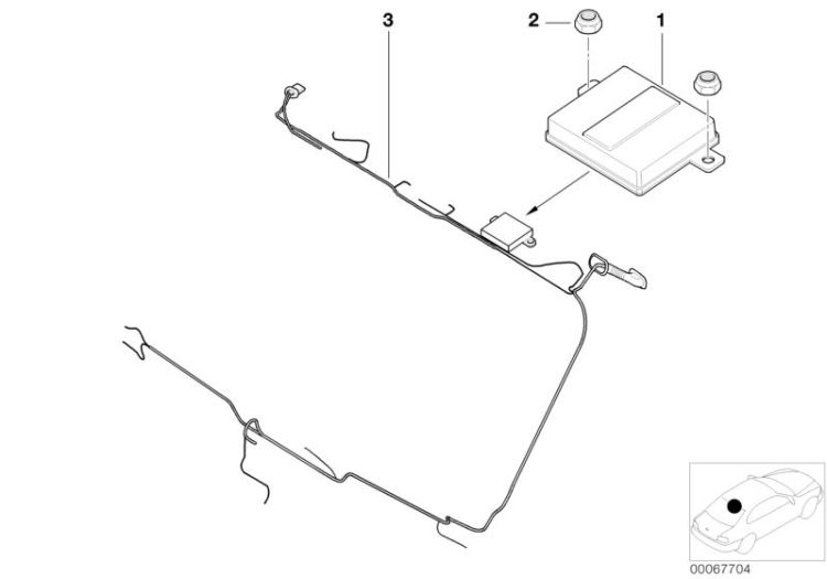 Single parts, BMW spoiler antenna ->47738840056