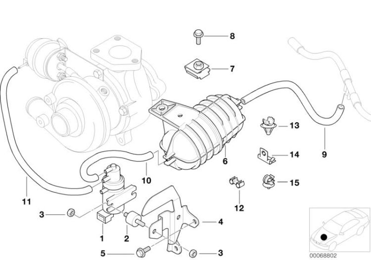 Vacum control-engine-turbo charger ->47416520564
