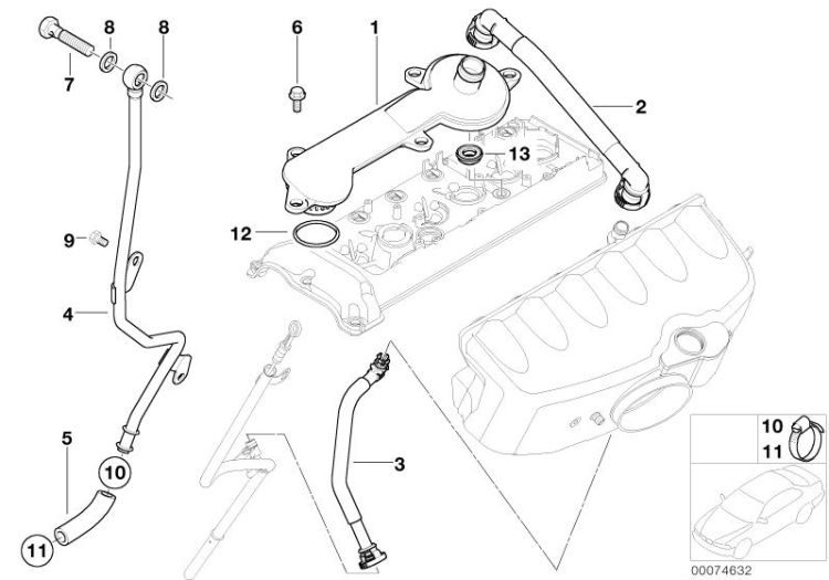 Crankcase-Ventilation/oil separator ->47606112996