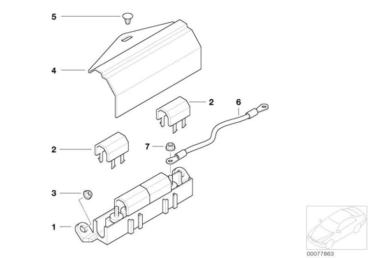 Single components for fuse housing ->48073611437
