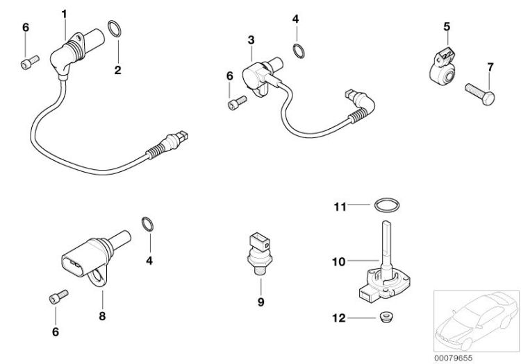 Original BMW Ölniveausensor  (12617540351)