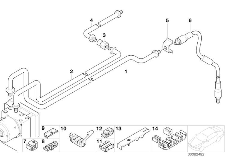 Bremsleitung hinten DSC ->47367341108