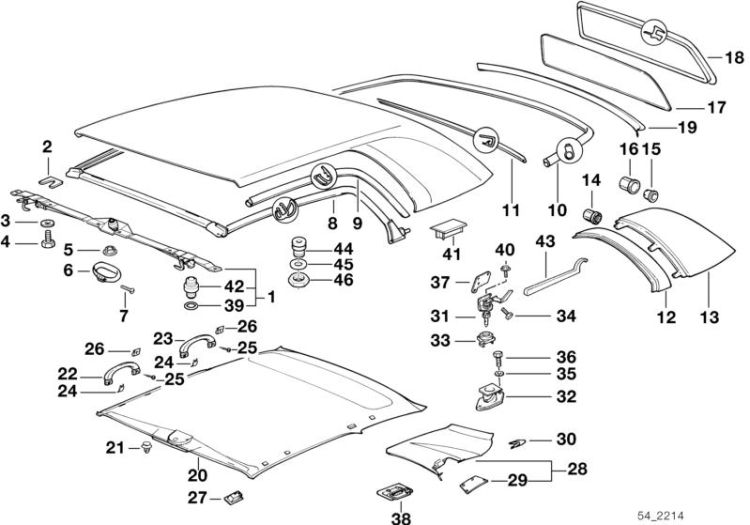 Verschluss Hardtop, Nummer 01 in der Abbildung