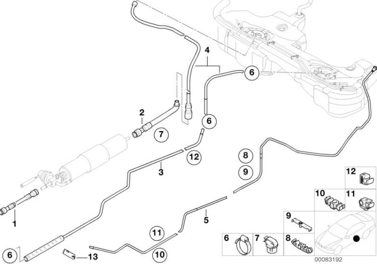 Fuel Pipe and Mounting Parts ->47606160484