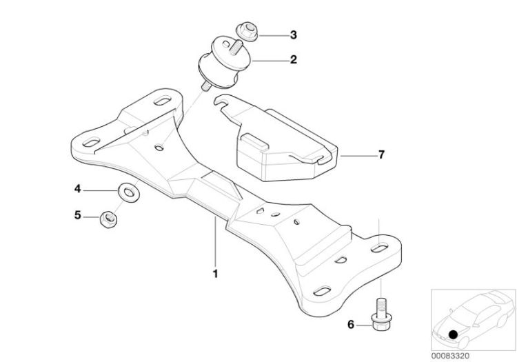 Gearbox mounting ->47606220065